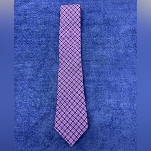 Marc Anthony Purple Plaid Textured Mens Dress Tie